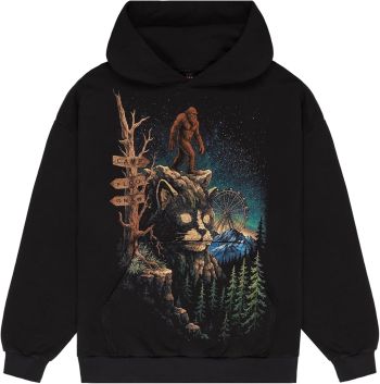 Mystic Bigfoot Mountain Hoodie-Brown-4XL