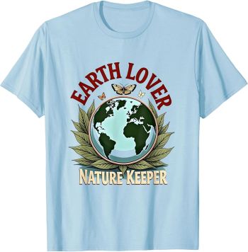 Earth Lover Nature Keeper Environmental Design T Shirt_1-Brown-L