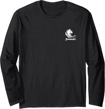 Summer Adventure Nature Lover Beach Long Sleeve T-Shirt-Black-M